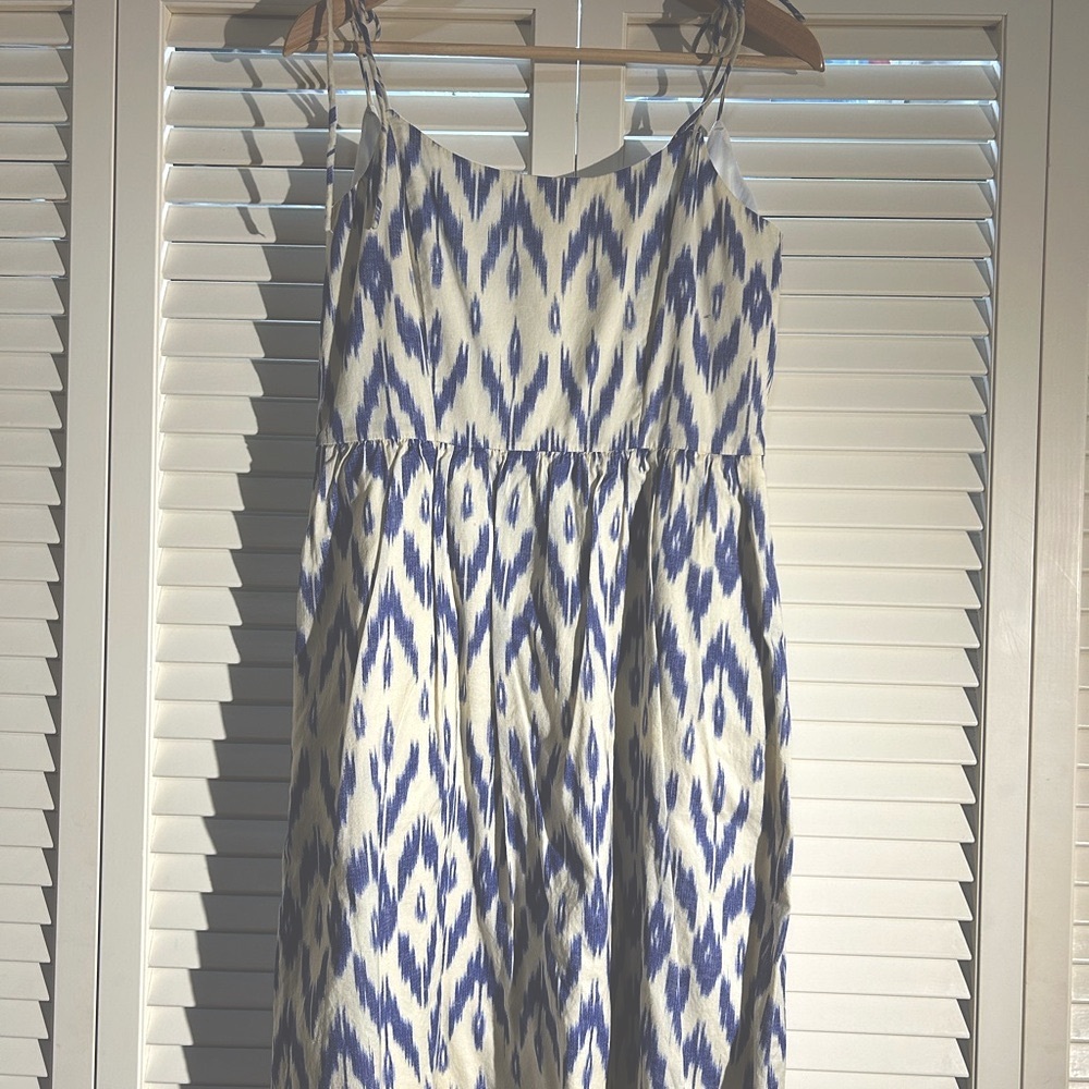 J.Crew Elegant Blue and White Dress